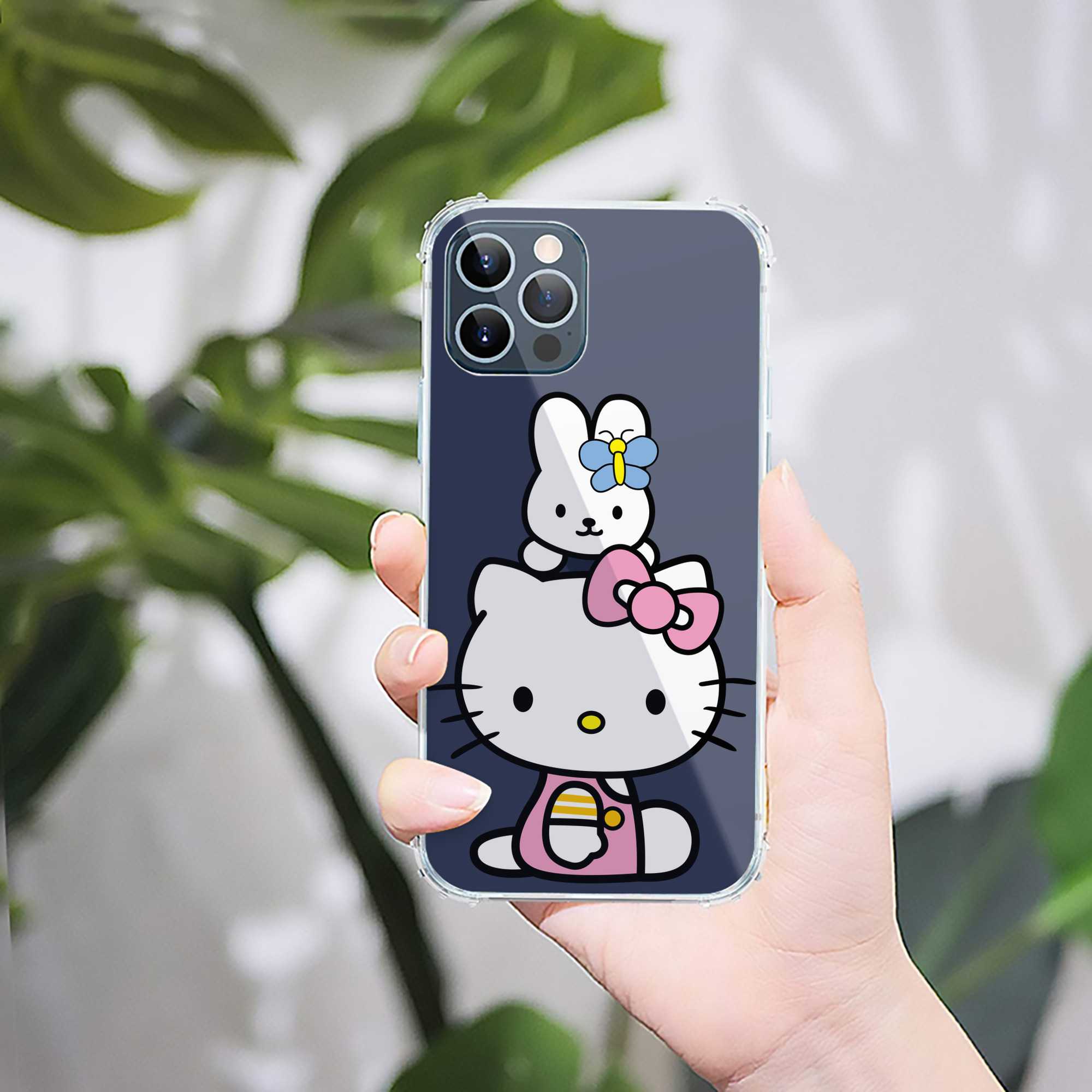 （画像用） Hello Kitty ハローキティ 【iPhone 12シリーズ対応】透明スマホケース（クリアソフトケース）